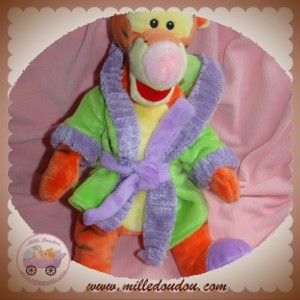 DISNEY SOS DOUDOU TIGROU ORANGE ROBE DE CHAMBRE VERT MAUVE