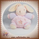 KALOO SOS DOUDOU LAPIN ROSE BOULE POCHE FLEUR MAUVE