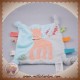 VULLI SOS DOUDOU GIRAFE SOPHIE PLAT BLEU ETIQUETTE NOEUD