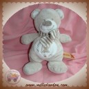 NICOTOY SOS DOUDOU OURS GRIS LITTLE TEDDY ECHARPE 23 CM