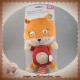 FNAC EVEIL ET JEUX SOS DOUDOU CHAT PAULINE LA COQUINE ORANGE CORPS ROUGE