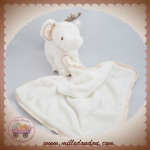 TARTINE ET CHOCOLAT SOS DOUDOU ELEPHANT BLANC MOUCHOIR