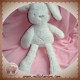 MAMAS & PAPAS SOS DOUDOU LAPIN RABBIT BLANC CROIX ROND GRIS