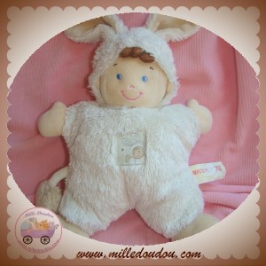 NICOTOY SOS DOUDOU GARCON LAPIN QUASI PLAT BLANC