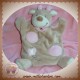 BEBE 9 SOS DOUDOU VACHE BEIGE MARIONNETTE ROND ROSE PAPILLON