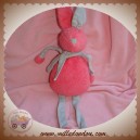 BOUT'CHOU MONOPRIX SOS DOUDOU LAPIN ROSE ECHARPE GRIS ETOILES 