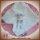 NOUKIE'S SOS DOUDOU VACHE LOLITA PLAT ECRU GRIS ATTACHE TETINE ETIQUETTES