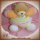 KALOO DOUDOU OURS CANDY PASTEL ORANGE BLANC VIOLET ROSE SOS