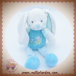 MOTS D'ENFANTS SOS DOUDOU LAPIN BLANC BLEU ECUREUIL HIBOU