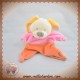 NICOTOY SOS DOUDOU CHIEN LAPIN BLANC PLAT ROSE ORANGE JAUNE