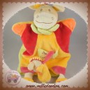 DOUDOU ET COMPAGNIE SOS ANE GIRAFE PELUCHE MARIONNETTE JAUNE ROUGE AVEC BEBE