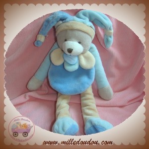 SOS DOUDOU ET COMPAGNIE OURS PANTIN BLEU PUDRE DC2376