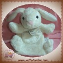 HISTOIRE D'OURS SOS DOUDOU LAPIN MARIONNETTE ECRU BLANC UNI POIL