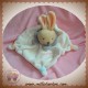 DOUDOU ET COMPAGNIE SOS LAPIN PLAT ECRU ROSE COL GRIS