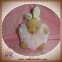 KALOO SOS DOUDOU LAPIN PLUME ROSE ACCROCHE TETINE 11 CM