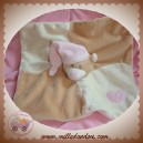 MANON VALENTIN SOS DOUDOU OURS PLAT BEIGE ECRU ROSE COEUR DOUKIDOU