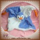 LASCAR SOS DOUDOU PINGOUIN PLAT BLANC BLEU NOEUD ORANGE