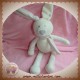 MAXITA SOS DOUDOU LAPIN ECRU RAYE JAUNE ECHARPE COEUR OREILLE