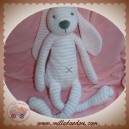 DIVERS SOS DOUDOU LAPIN RAYE ROSE BLANC CROIX GRIS