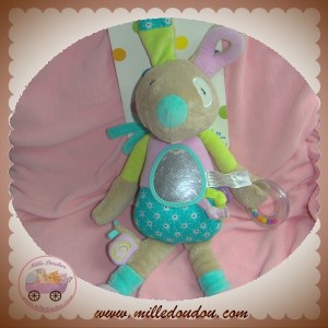 BABYSUN BABY SUN SOS DOUDOU CHIEN LAPIN BEIGE VERT VIOLET EVEIL GLACE HOCHET