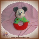 DISNEY NICOTOY SOS DOUDOU MICKEY SOURIS HOCHET VERT ROUGE ETOILE