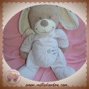 NICOTOY SOS DOUDOU LAPIN TAUPE MARRON ROSE ECRU COUTURE