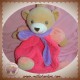 NOUNOURS SOS DOUDOU OURS BEIGE MEUNIER RANGE PYJAMA ROSE ECHARPE VIOLET