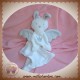 BERLINGOT SOS DOUDOU LAPIN ANGE BLANC GRIS COURONNE MOUCHOIR