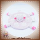 KIMBALOO SOS DOUDOU MOUTON BLANC PLAT ROND ROSE CLAIR NUAGE BRIOCHE