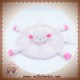 KIMBALOO SOS DOUDOU MOUTON BLANC PLAT ROND ROSE CLAIR NUAGE BRIOCHE