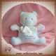 SUCRE D'ORGE SOS DOUDOU OURS GRIS BLEU MOUCHOIR POCHE CAJOU