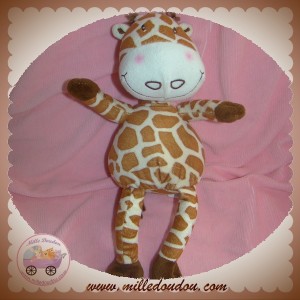 CARREBLANC SOS DOUDOU GIRAFE TACHETE MARRON ECRU