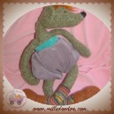 MOULIN ROTY SOS DOUDOU SOURIS POIL MARRON SORT VIOLET MOUSE MOUSSE