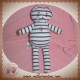 PETIT BATEAU SOS DOUDOU OURS RAYE BLANC BLEU MARINE ROUGE COURONNE