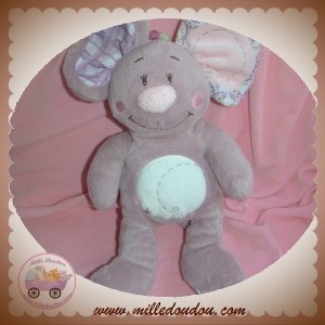 NOUKIE'S SOS DOUDOU KOALA MAUVE ROSE FLEUR VENTRE BLANC