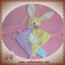 BABYNAT SOS DOUDOU LAPIN ECRU PLAT MUSICAL VIOLET JAUNE ROSE