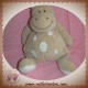 JOLLYBABY SOS DOUDOU DINOSAURE HIPPOPOTAME BEIGE ROND BLANC