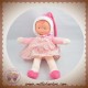 COROLLE SOS DOUDOU POUPEE VIEUX ROSE ROBE FLEURS 