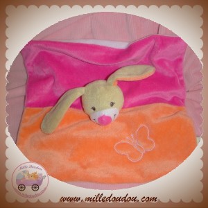 DOU KIDOU SOS DOUDOU CHIEN LAPIN BEIGE PLAT ROSE ORANGE PAPILLON