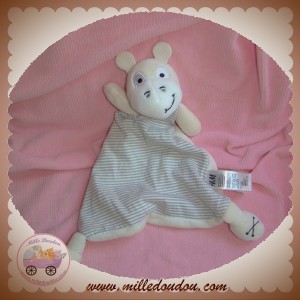 H&M H ET M SOS DOUDOU GIRAFE PLAT RAYE GRIS ECRU