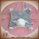 JACADI SOS DOUDOU MOUTON PLAT TISSU DOS GRIS ETIQUETTES