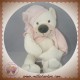 BOUT'CHOU MONOPRIX SOS DOUDOU OURS BLANC ROSE GRIS ETOILES MUSICAL