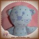 BOUT'CHOU MONOPRIX SOS DOUDOU CHAT BLEU VELOURS ETOILES NEZ BLEU