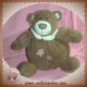 PLAYKIDS CMI SOS DOUDOU OURS BOULE MARRON CHOCOLAT FLEURS