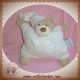 NATTOU SOS DOUDOU OURS QUASI PLAT ROSE ETOILE HOCHET RAYE