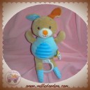 MINITOYS SOS DOUDOU LAPIN BEIGE CORPS BLEU MUSICAL