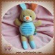 MINITOYS SOS DOUDOU LAPIN BEIGE CORPS BLEU MUSICAL