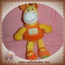 KIABI SOS DOUDOU GIRAFE JAUNE ORANGE ROBE MA PTITE TRIBU 26 cm