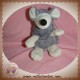 UNI TOYS SOS DOUDOU SOURIS ECRU CORPS POIL GRIS