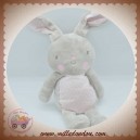 KLORANE SOS DOUDOU LAPIN GRIS VENTRE TISSU ROSE ROND